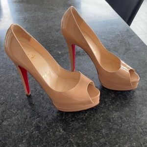 Nude Christian Louboutin Lady Peep Size 37